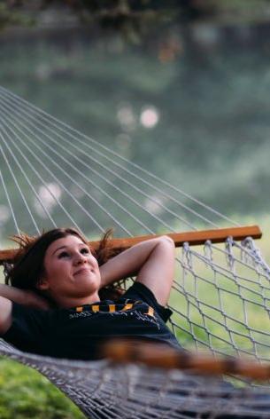 Student in Hammock